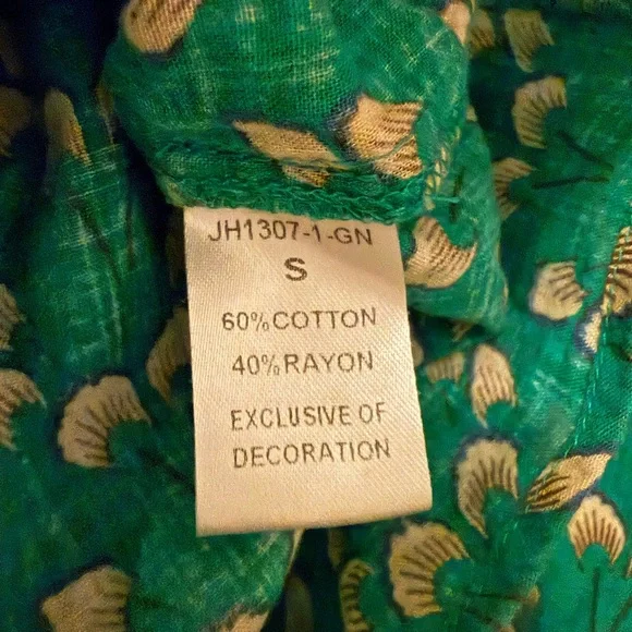 THML Teal and Orange Embroidered Blouse Size Small - Picture 3 of 4